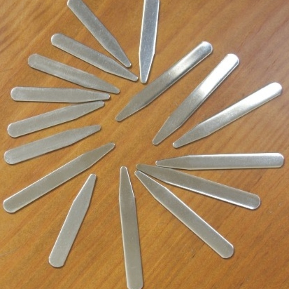 Stainless Steel Dress Shirt Collar Stays - 16 Set